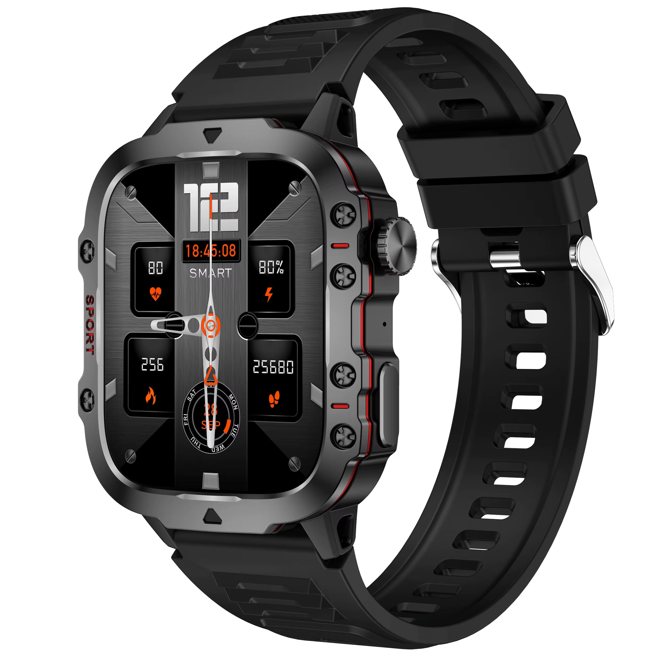 VALDUS 1.96 Inch HD Screen Multi Sport Mode Smartwatch Supports Flashlight Breathing Training QX11 Waterproof Smart Watch