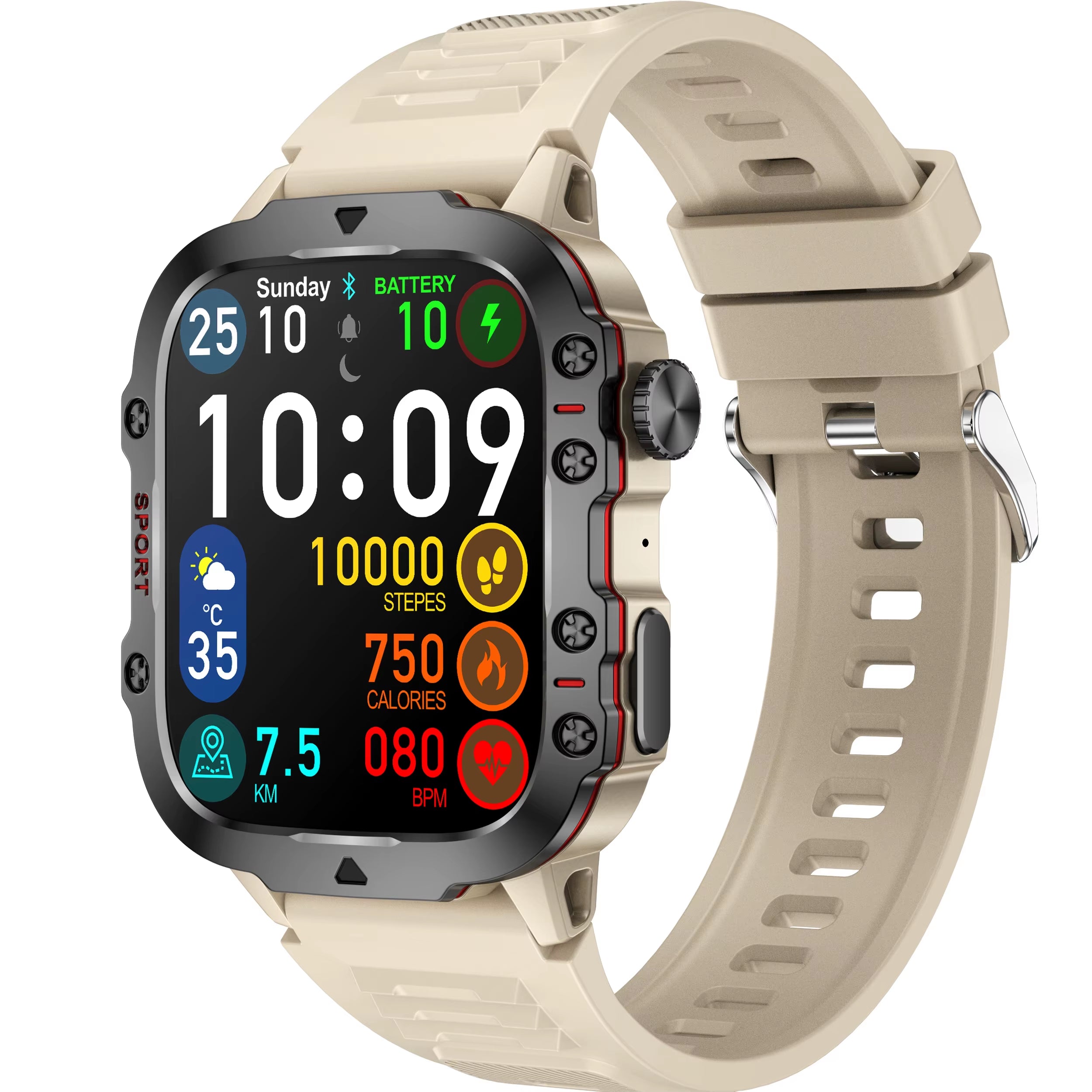 VALDUS 1.96 Inch HD Screen Multi Sport Mode Smartwatch Supports Flashlight Breathing Training QX11 Waterproof Smart Watch