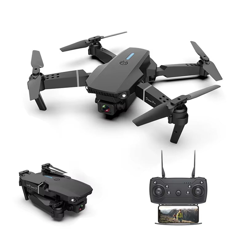 E88 Pro Drone with Wide Angle HD 4K Dual Camera Height Hold Wifi RC 100 Meters Foldable Quadcopter Dron Toys
