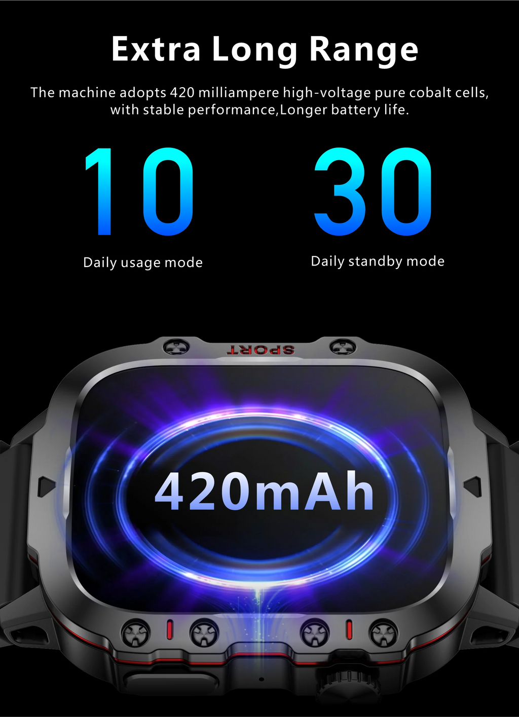 VALDUS 1.96 Inch HD Screen Multi Sport Mode Smartwatch Supports Flashlight Breathing Training QX11 Waterproof Smart Watch