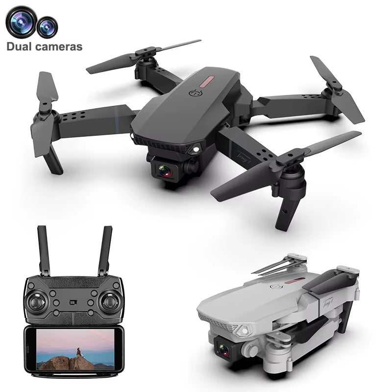 E88 Pro Drone with Wide Angle HD 4K Dual Camera Height Hold Wifi RC 100 Meters Foldable Quadcopter Dron Toys