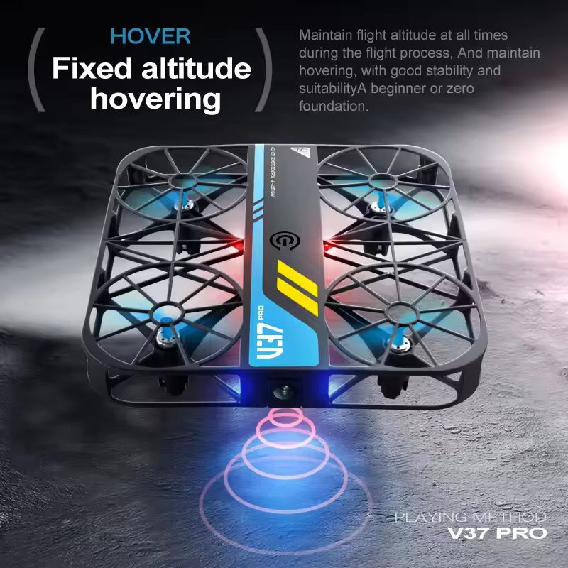 SJY-V37 Radio Control Drone 2.4G Wifi 100M Long Range Small Drone Kids Toy One Key Landing Headless Mode Gesture Video